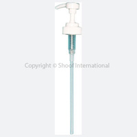 BOTTLE PUMP, STROKE 4ML AND 30ML, SUITS MOST PLASTIC CONTAINER WITH 38MM THREAD, UP TO 25CM, CUT TUBE TO LENGTH