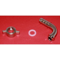 Rapid Spray Brass 1/2 Inch nut 90° tail 12mm 90° hosetail