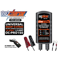 Oz Charge Pro Series 12 Volt - 1.5 Amp 8-Stage Battery Charger and Maintainer