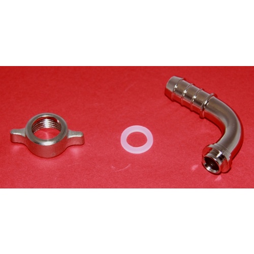 Rapid Spray Brass 1/2 Inch nut 90° tail 12mm 90° hosetail