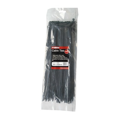 Cable Ties 300mm x 4.8mm (100)
